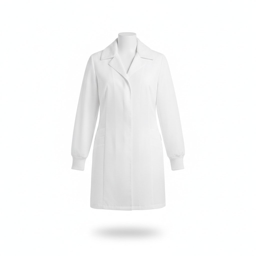 Knit-Cuff Lab Jacket — Trident Lab Coats