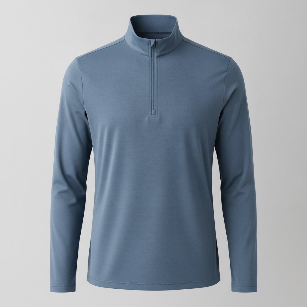 Zip-Neck Layering Pullover — Trident Lab Coats